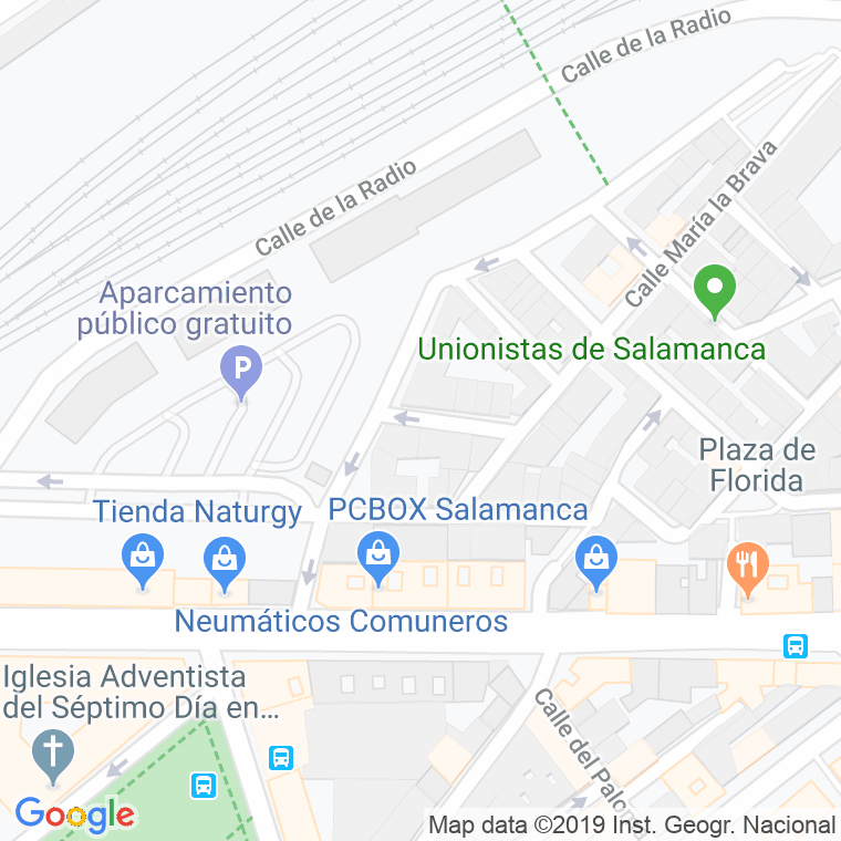Código Postal calle Caceres en Salamanca