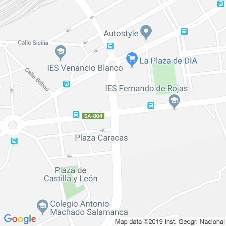 Código Postal calle Colombia en Salamanca