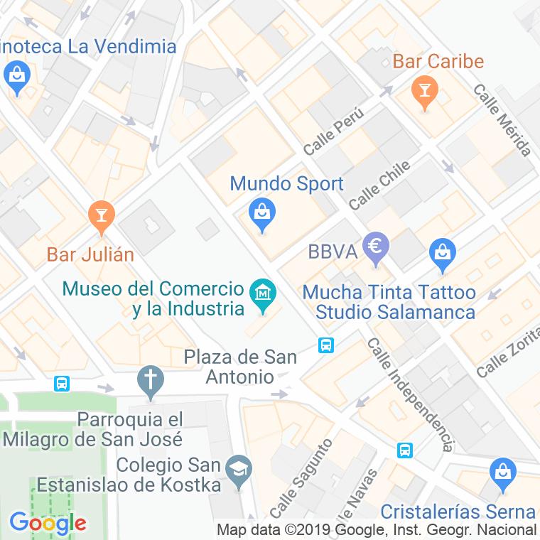 Código Postal calle Ecuador en Salamanca