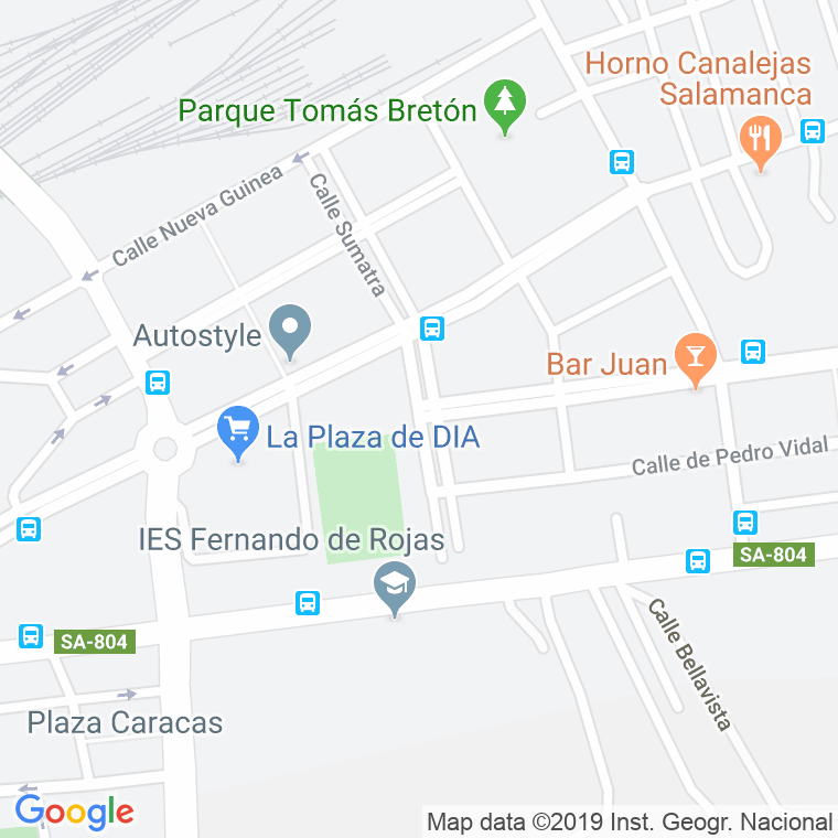 Código Postal calle Genaro De No, avenida en Salamanca