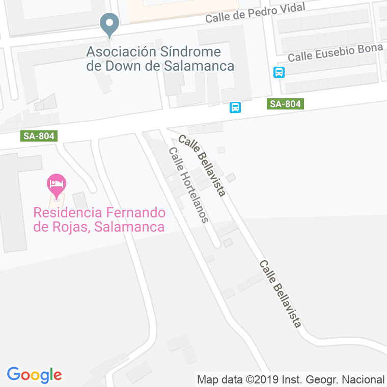 Código Postal calle Hortelanos en Salamanca