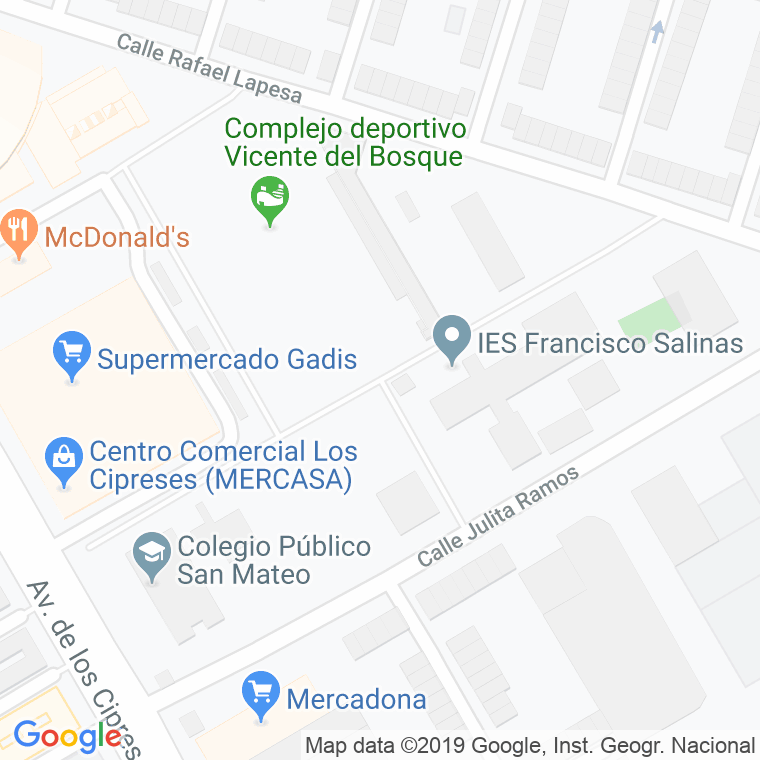 Código Postal calle Federico Lozano Andres en Salamanca