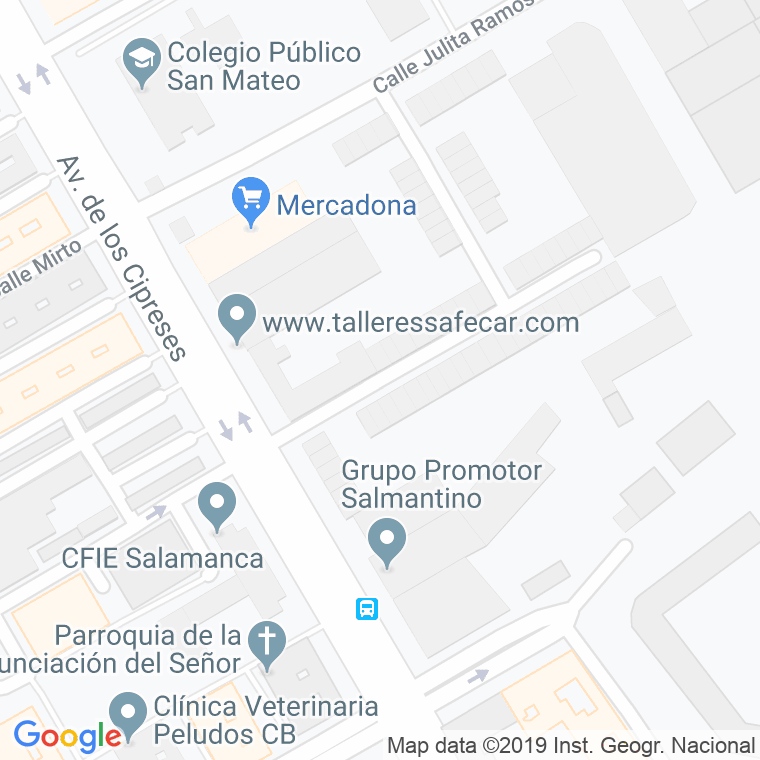 Código Postal calle Fernando Santos, De en Salamanca