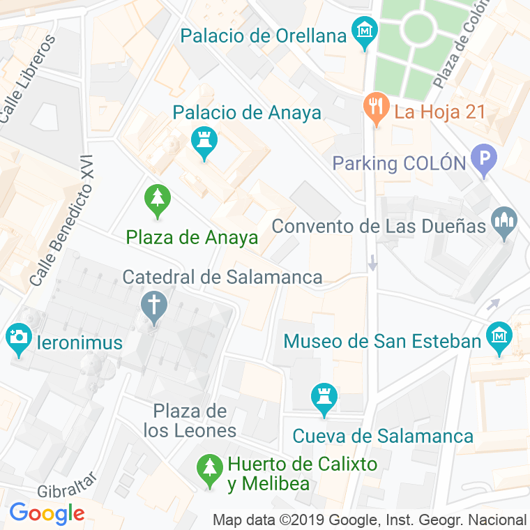 Código Postal calle Juan De La Encina en Salamanca