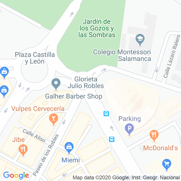 Código Postal calle Julio Robles, De, glorieta en Salamanca