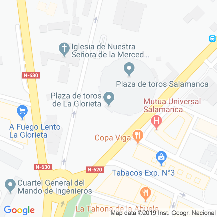 Código Postal calle Glorieta, plaza en Salamanca