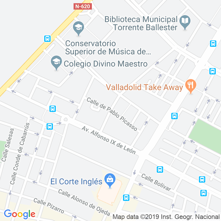 Código Postal calle Pablo Picasso en Salamanca