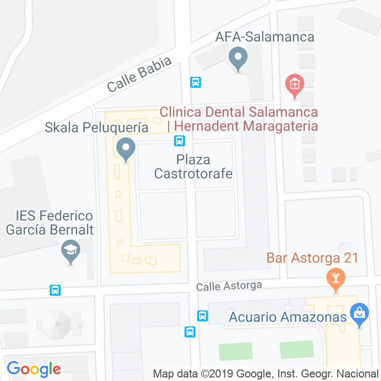 Código Postal calle Castrotorafe, De, plaza en Salamanca