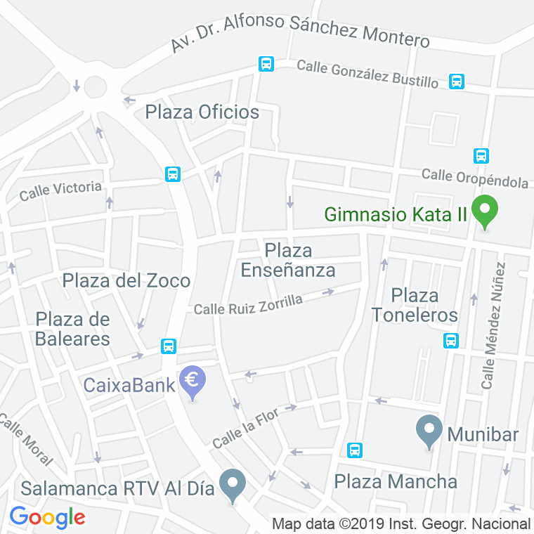 Código Postal calle Enseñanza, plaza en Salamanca