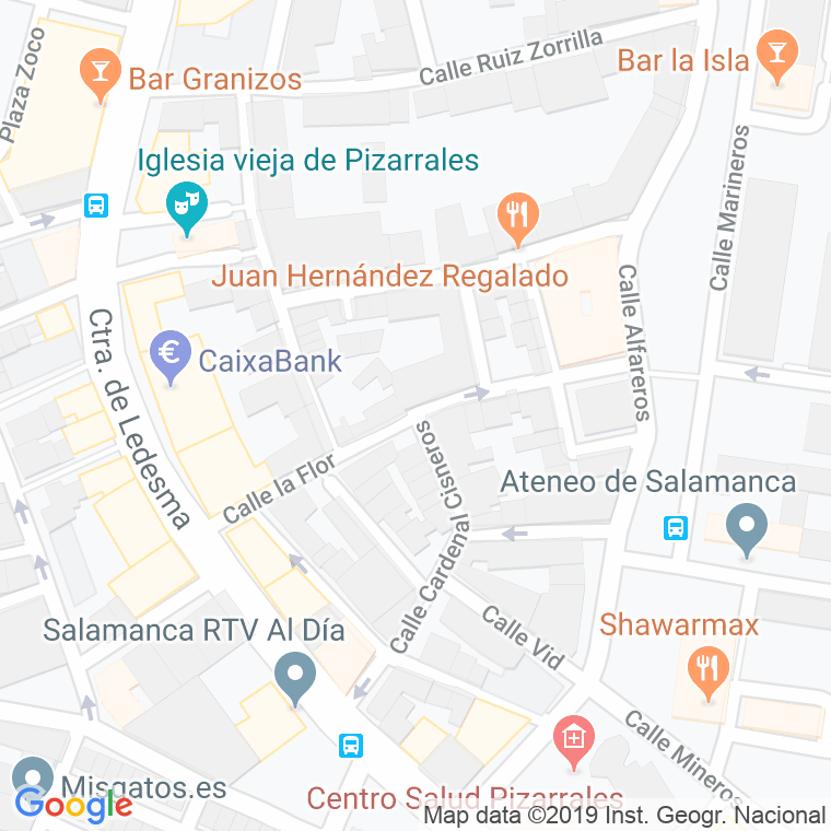 Código Postal calle Flor en Salamanca