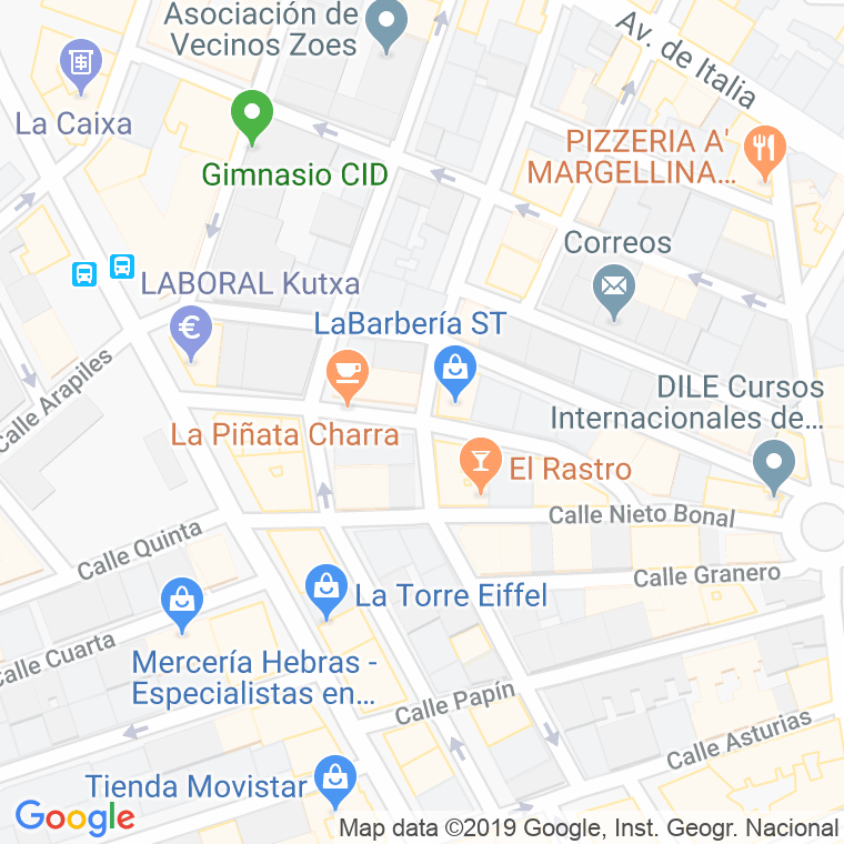 Código Postal calle Jaime Vera en Salamanca