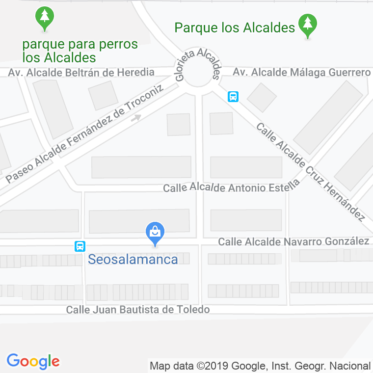 Código Postal calle Alcalde Antonio Estella en Salamanca