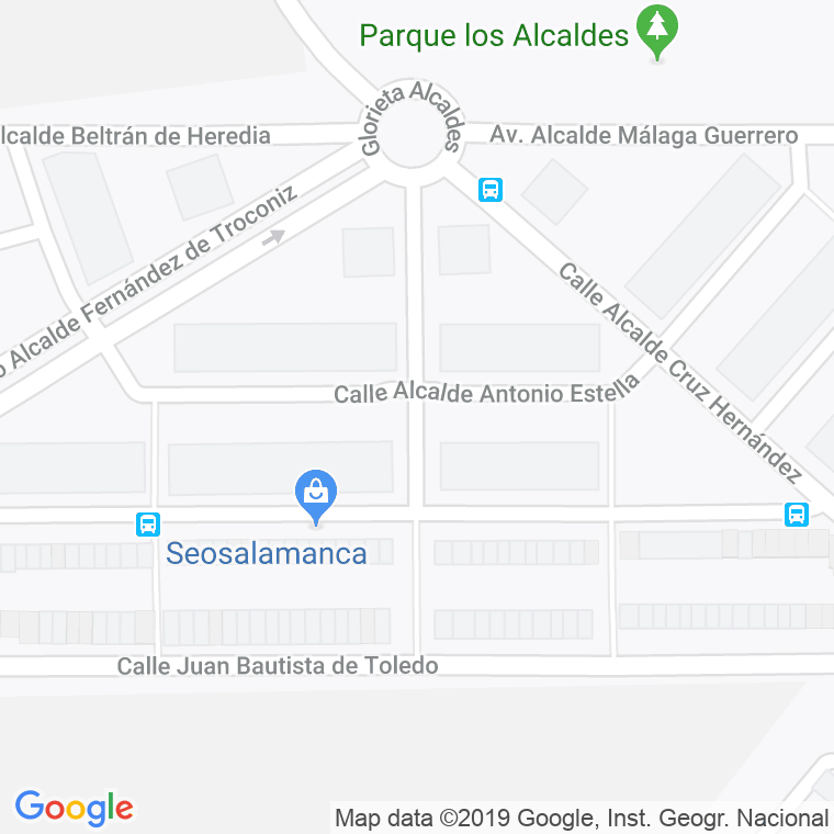 Código Postal calle Alcalde Gutierrez Rubio en Salamanca