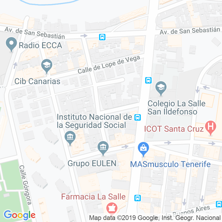 Código Postal calle Luis Vives en Santa Cruz de Tenerife