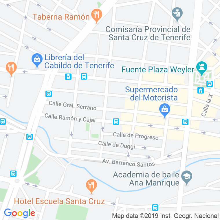 Código Postal calle General Serrano   (Impares Del 65 Al Final)  (Pares Del 78 Al Final) en Santa Cruz de Tenerife