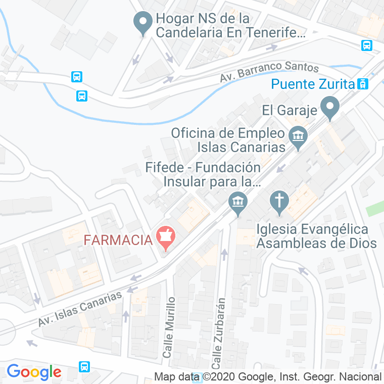 Código Postal calle Elias Mujica en Santa Cruz de Tenerife