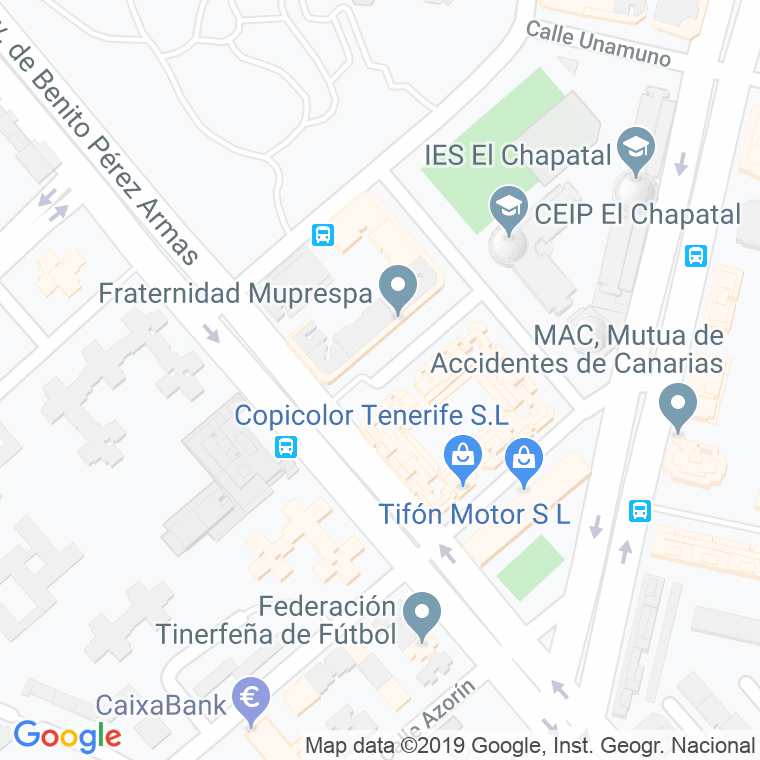 Código Postal calle Pedro Guezala en Santa Cruz de Tenerife
