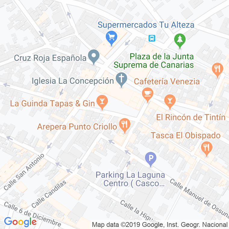 Código Postal calle Doctor Olivera, plaza en Laguna,La