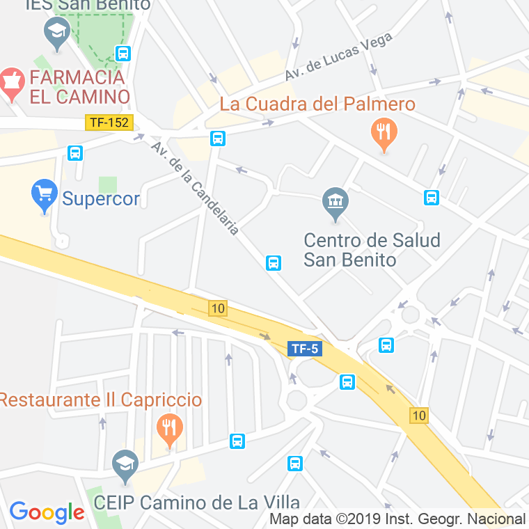 Código Postal calle Candelaria, De La, avenida (Impares Del 37 Al Final)  (Pares Del 38 Al Final) en Laguna,La