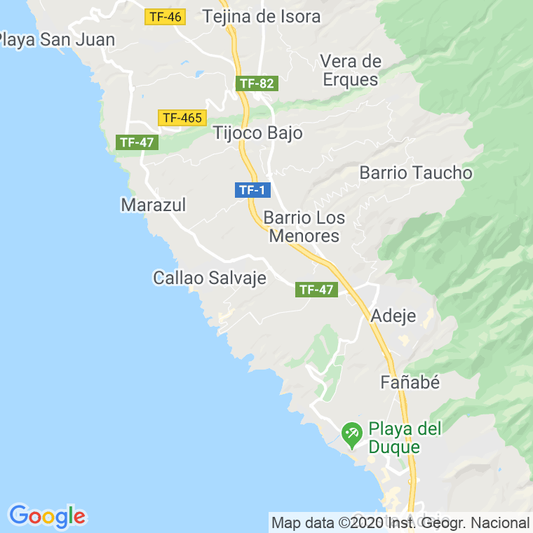 Código Postal de Nogueras en Santa Cruz de Tenerife