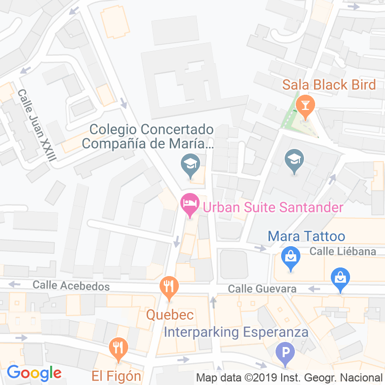 Código Postal calle Enseñanza, travesia en Santander