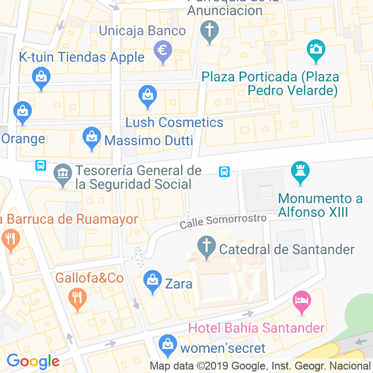 Código Postal calle Asuncion, plaza en Santander