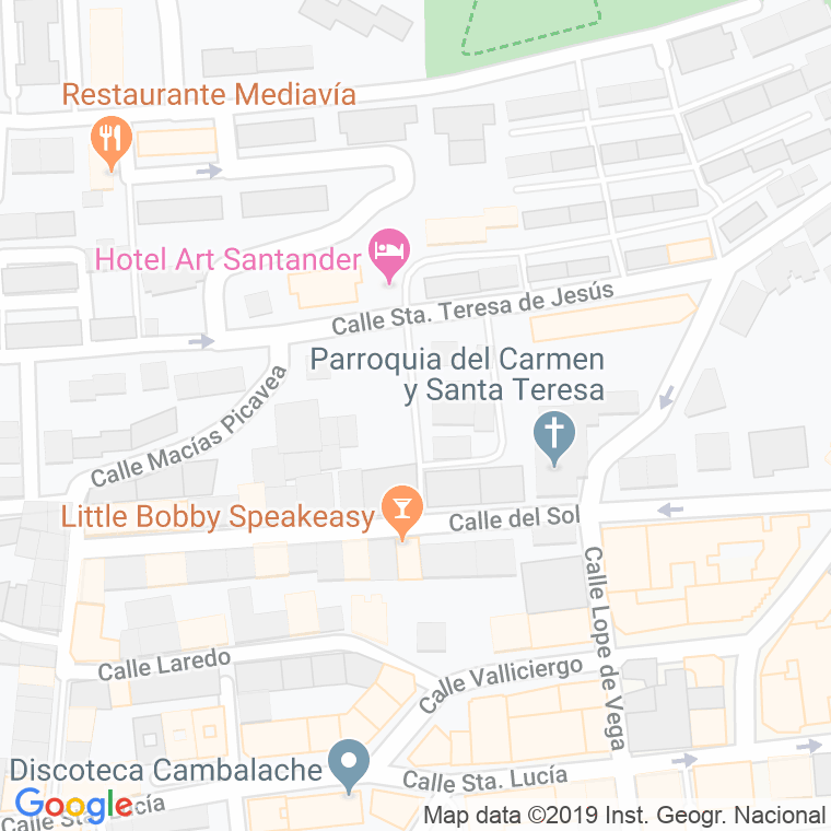 Código Postal calle Carlos Salomon en Santander