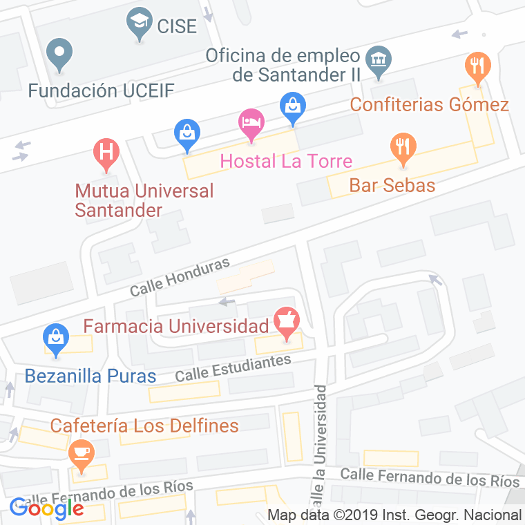 Código Postal calle Encina, calleja en Santander