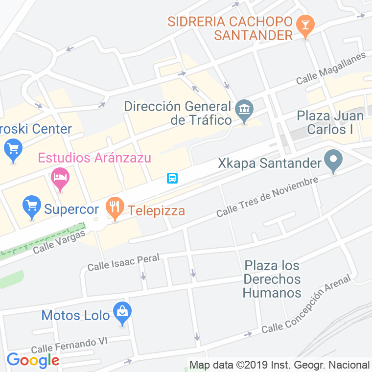 Código Postal calle Oviedo, De, alameda en Santander