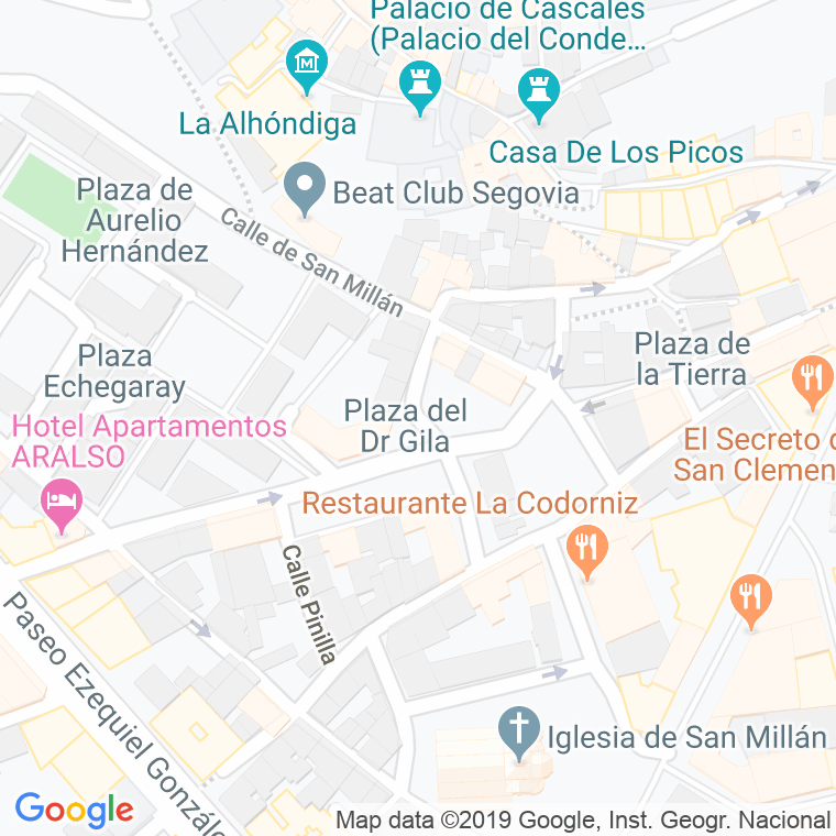 Código Postal calle Doctor Gila, plaza en Segovia