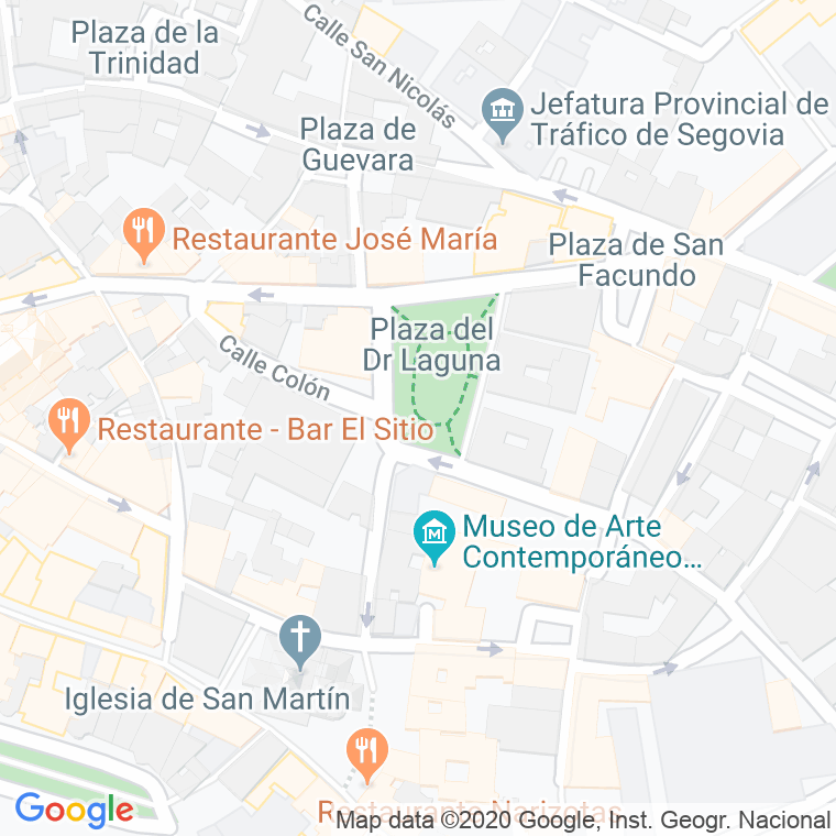 Código Postal calle Huertos, plaza en Segovia