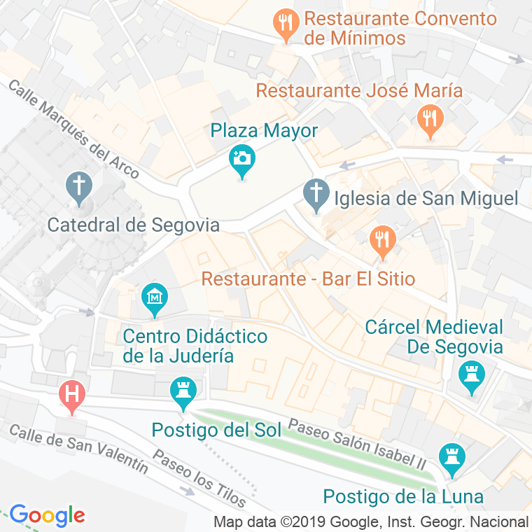Código Postal calle Isabel La Catolica en Segovia
