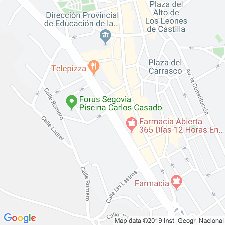 Código Postal calle Conde De Sepulveda, paseo (Impares Del 1 Al 15)  (Pares Del 2 Al 18) en Segovia