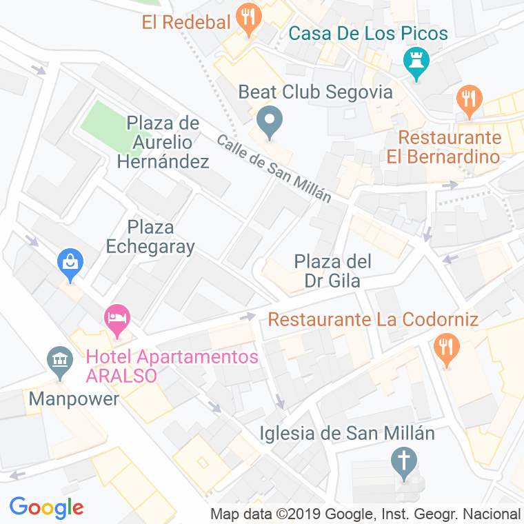 Código Postal calle Gerona en Segovia
