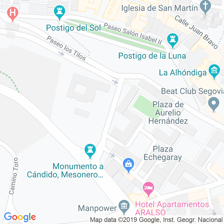 Código Postal calle Santi Spiritu en Segovia
