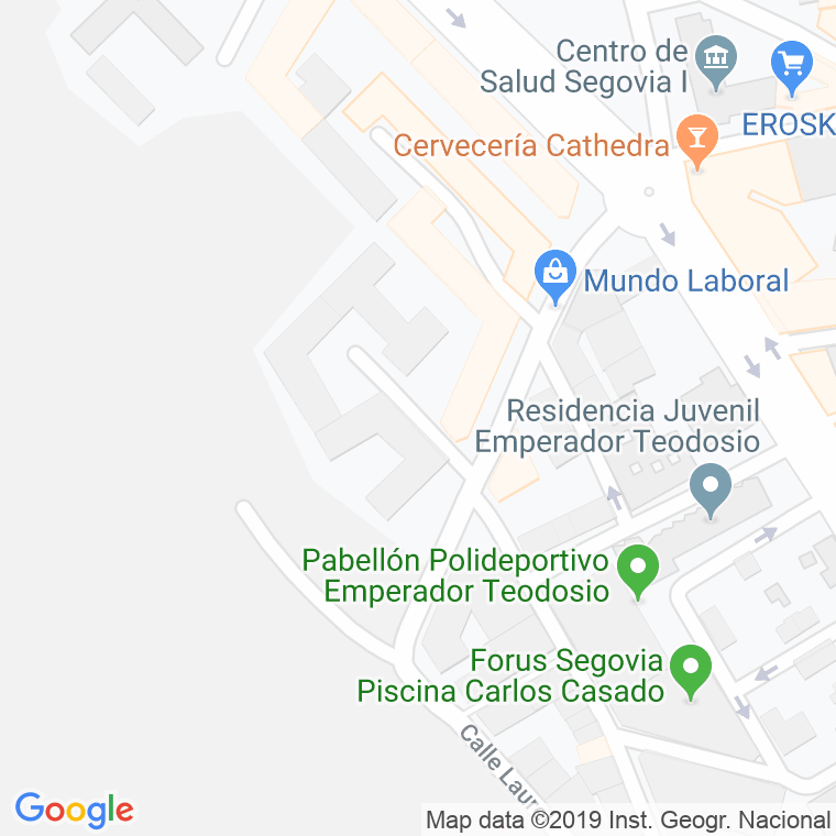 Código Postal calle Teofilo Ayuso en Segovia