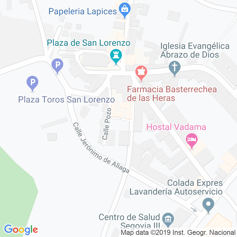 Código Postal calle Piano en Segovia