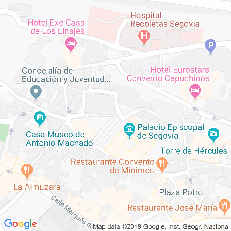 Código Postal calle San Esteban, plaza en Segovia