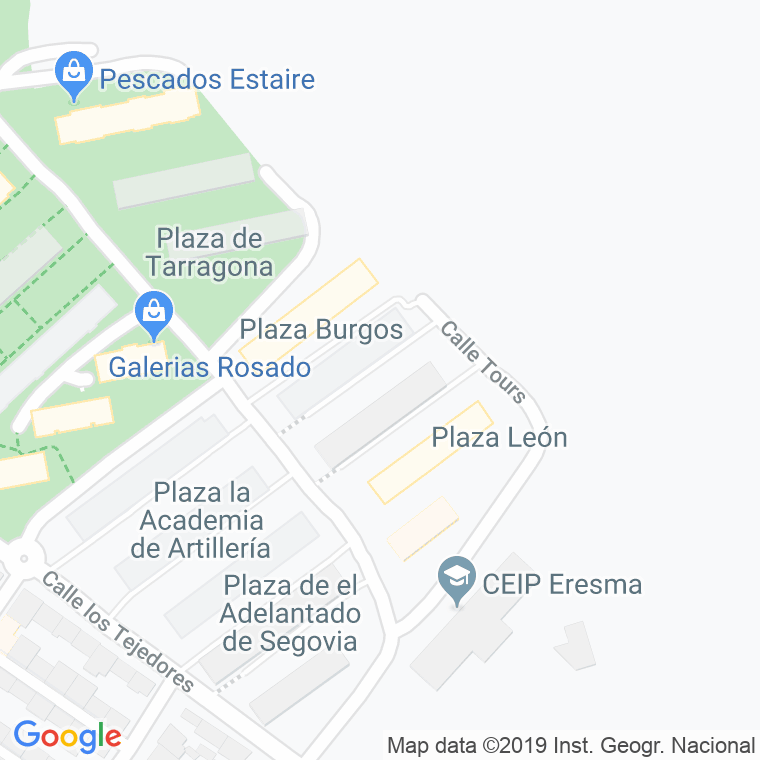 Código Postal calle Seccion Femenina, plaza en Segovia