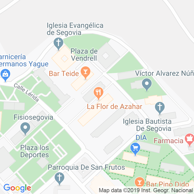 Código Postal calle Toledo en Segovia