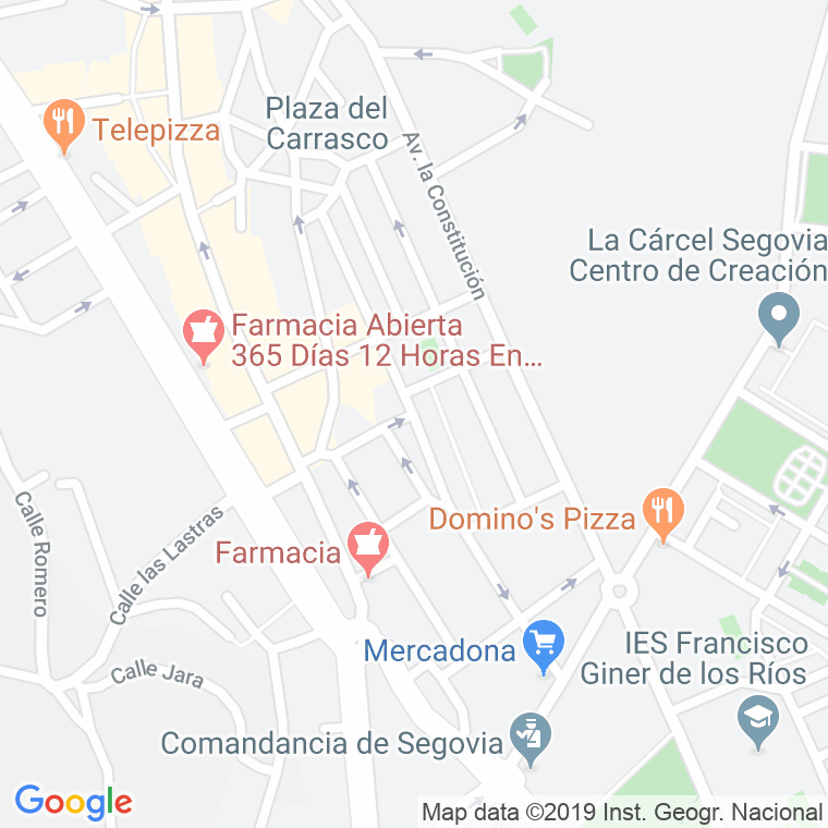 Código Postal calle Agapito Marazuela en Segovia