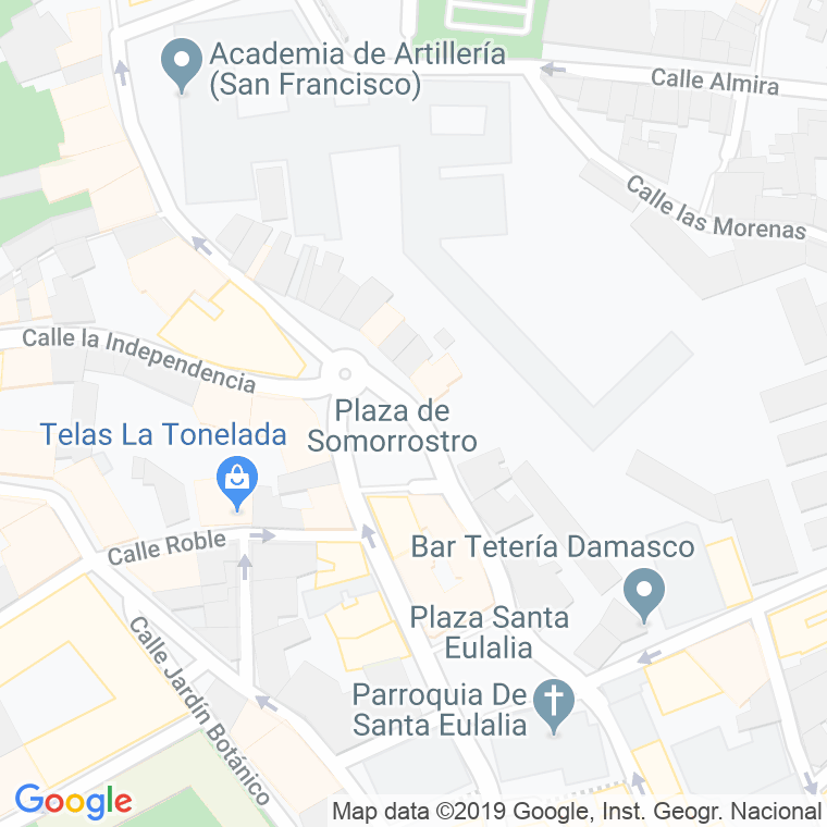Código Postal calle Somorrostro en Segovia