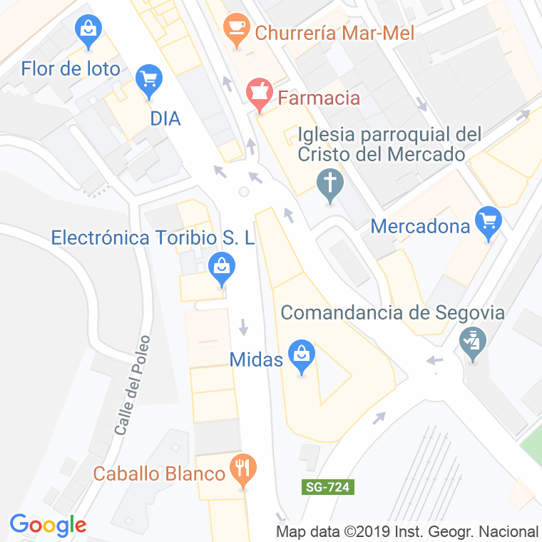 Código Postal calle Nicomedes Garcia en Segovia