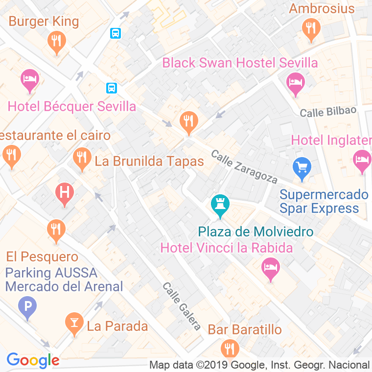 Código Postal calle Adolfo Cuellar en Sevilla