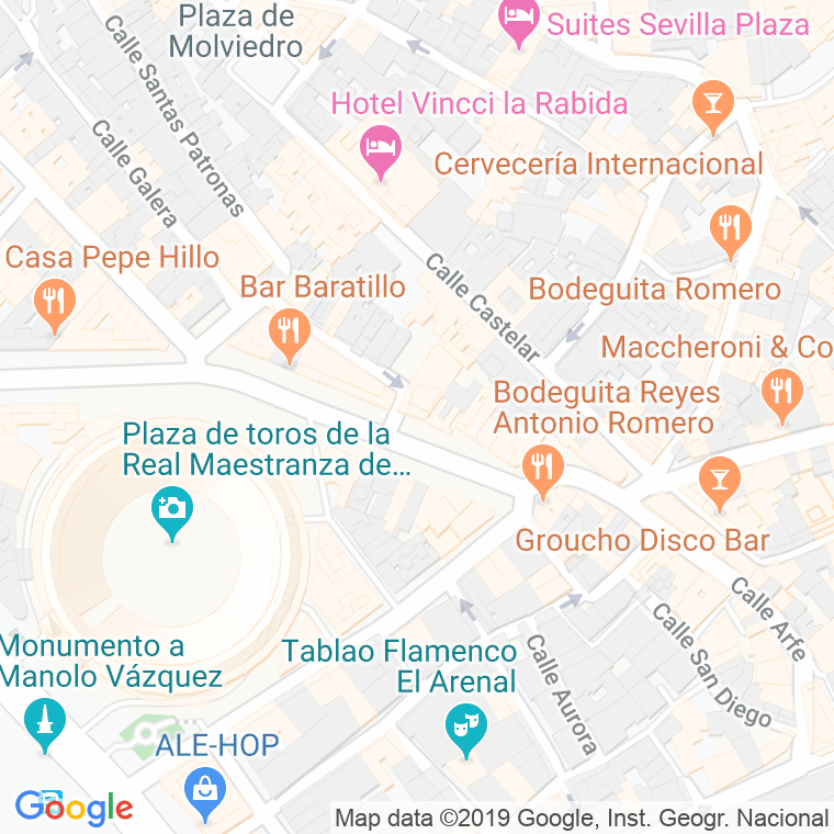 Código Postal calle Adriano en Sevilla