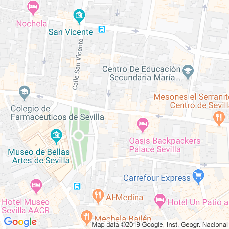 Código Postal calle Alfonso Xii   (Impares Del 1 Al Final) en Sevilla