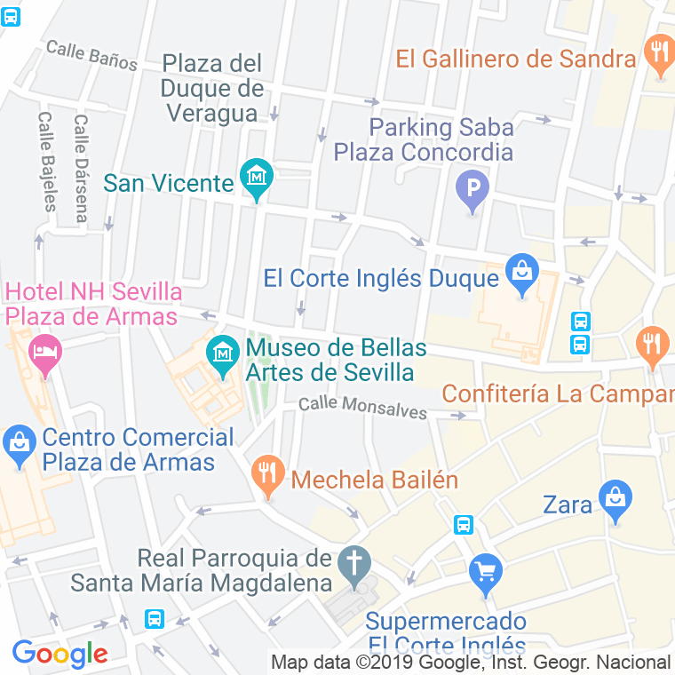 Código Postal calle Almirante Ulloa en Sevilla