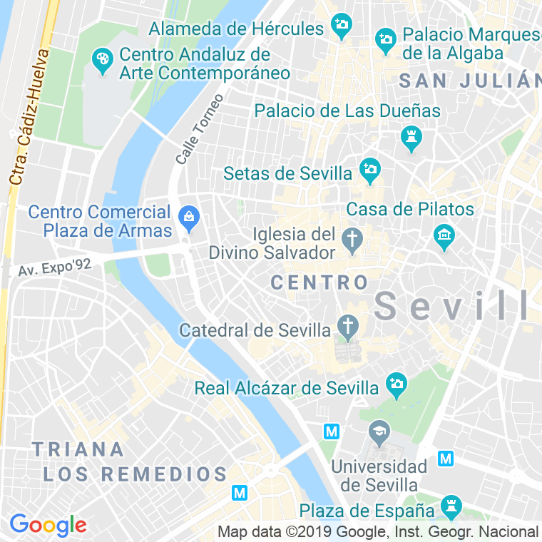 Código Postal calle Antigua Calle De Catalanes en Sevilla