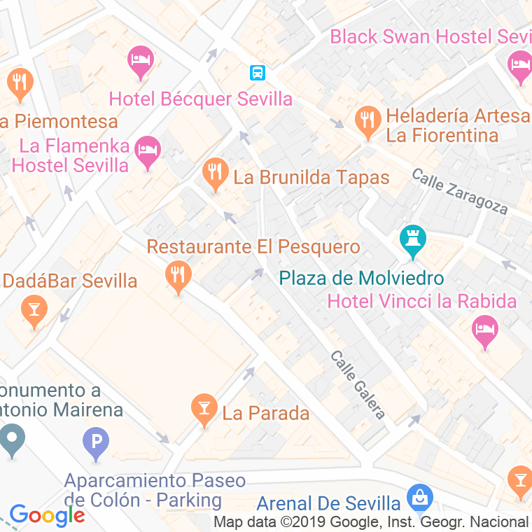 Código Postal calle Anton De La Cerda en Sevilla