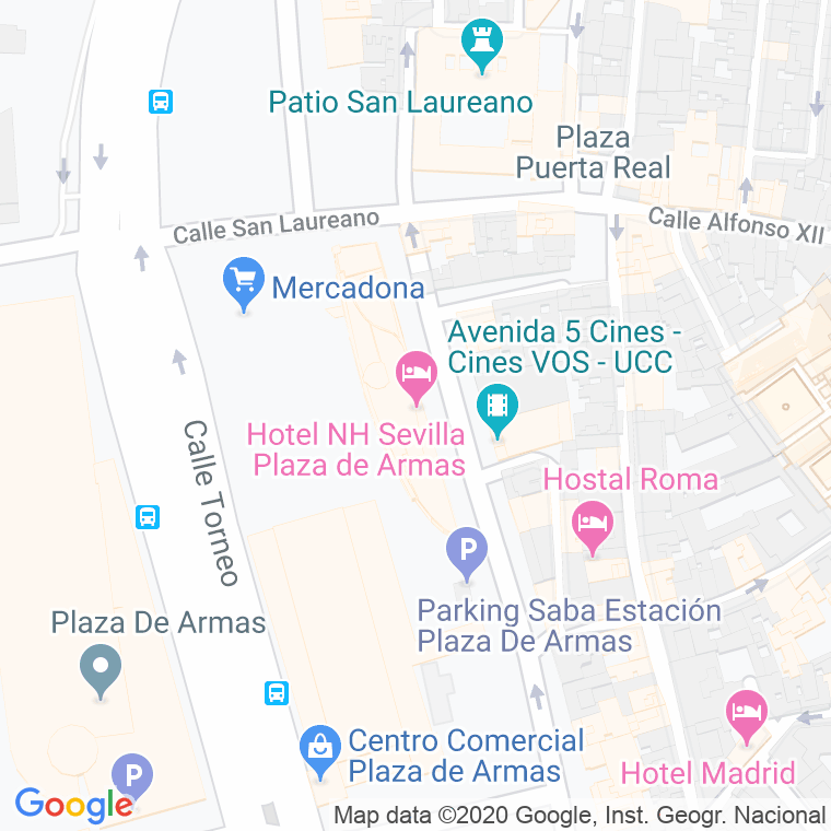Código Postal calle Armas, De, plaza en Sevilla